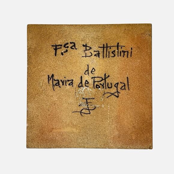 Portuguese Tile Ship Caravela Secula Handpainted Battistini de Maria de Portugal - Picture 4 of 12